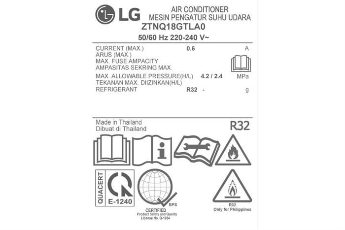 Điều hòa âm trần LG Inverter 18000 BTU 1 hướng thổi ZTNQ18GTLA0